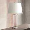 Glass and Steel Cylinder Fillable Table Lamp