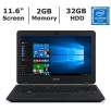 Acer TravelMate 11.6" Laptop: Celeron N3050 1.6GHz, 2GB RAM, 32GB HDD, Windows 10