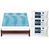 The Big One 1.5" Gel Memory Foam Mattress Topper (Any Size) + 3-Pack Microfiber Pillows (Standard)