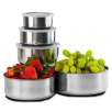 10 Piece Set: Home Collections Stainless Steel Storage Bowl Set