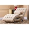 Becca Upholstered Chaise Lounge, Cream