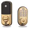 Yale Push-Button Electronic Deadbolt with Z-Wave Module - Polished Brass