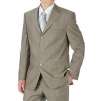 Versace Classic Taupe Striped 3-Button Suit
