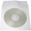 CD DVD White Paper Sleeves with Clear Window 500 Pack