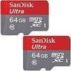 Sandisk Imaging Ultra microSDXC 64GB UHS Class 10 Memory Card 2-Pack Bundle