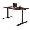 Realspace Magellan Pneumatic Stand Up Height-Adjustable Desk, Classic Cherry