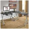 L-Shape Wooden Corner Computer Desk PC Laptop Table Workstation