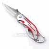 Stainless Steel Folding Straight Edge Knife with scissors and Nylon Sheath