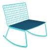 Idea Nuova Modern Rocking Chair in Turquoise