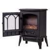 Electric Fireplace Heater, 750W/1500W Free Standing Portable Fireplace Heat Log Flame Stove