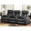 Larson Leather Reclining Home Theater Seating, 3-Piece Set
