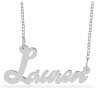 Script Name Necklace in Sterling Silver or with 14K Gold Plate (Personalized, 1 Line, 3-12 Characters)