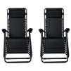 Zero Gravity Set of 2 Outdoor Patio Chairs - Black + $3.99 Cash Back