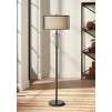 Franklin Iron Works Turnbuckle Floor Lamp with Double Shade