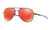 Oakley Elmont Ruby Iridium Sunglasses (4119-0458) - Metal
