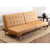 Abbyson Livingen Kenzie Leather Foldable Futon Sofa Bed