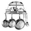 Range Kleen 2-Shelf Semi-Circle Wall-Mounted Pot Rack, Stainless Steel