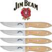 Jim Beam Serrated Stainless Steel Precision Steak Knife Set (4 Piece Set) - JB0165