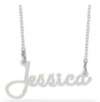 Personalized Script Name Necklace in Sterling Silver (1 Line, 3-12 Characters)