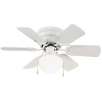 Design House 152991 Atrium 30-Inch 6-Blade Hugger Mount Ceiling Fan, White Blades, White Finish + $20 in SYWR Points
