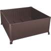 Stonegate Designs Woven Texture Square Steel Planter 31 3/4in.L x 31 3/4in.W x 14 1/2in.H, Brown