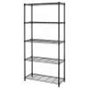72" Steel Wire 5-Tier Metal Shelving Rack (Black or Chrome)