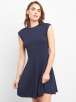 Gap Bunny-Tie Fit and Flare Dress in Ponte (Dark Night)