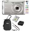 Nikon Coolpix A300 20.1MP 8x Optical Zoom WiFi Digital Camera Kit (Refurbished)