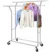 Hokeeper Commercial Grade Rolloing Clothing Garment Rack Double Single Rail