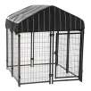 Lucky Dog Pet Resort Steel Dog Kennel, Lockable, 52 x 48 x 48-In.