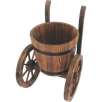 Stonegate Designs Wooden Barrel Planter