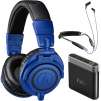 Audio-Technica ATH-M50x (Blue) + Klipsch R6 BT Neckband Headphones + FiiO A1 Amp