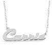 Zales Personalized Slanted Script Name Necklace in Sterling Silver for $19.99, More