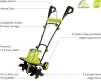 Sun Joe 16-Inch 13.5 Amp Electric Garden Tiller/Cultivator, TJ604E