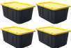 4x 27-Gallon Centrex Plastics Tough Box Storage Totes