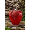 Essential Garden Glazed Pot Fountain - Red
