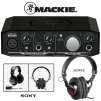 Mackie Onyx Artist 1-2 2-In x 2-Out USB Audio Interface w/ Sony MDR-V6 Studio Monitor Headphones for $129, More