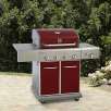 Kenmore 4-Burner LP Gas Grill with Side Burner - Red