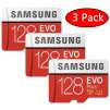 3 Pack Samsung 128GB EVO Plus Class 10 Micro SDXC with Adapter