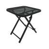 Garden Oasis Mesh Metal Black Square Folding Side Table