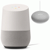 Google Home Mini Chalk with Google Home White