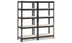 Topeakmart 5-Tier Storage Shelves in Black: 1 for $40, 2-Pack for $78, 3-Pack for $112, 4-Pack for $149