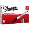 Sharpie Twin-Tip Permanent Markers, Fine Point and Ultra Fine Point, Black, 12/pk (32001)