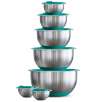 Tramontina 14-Piece Covered Stainless-Steel Mixing Bowl Set (Assorted Colors)