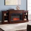 Orian Widescreen Electric Fireplace with Bookcases, Espresso