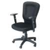 RS To�Go Midnight Black Mesh Mid-Back Chair, 40 1/4"H x 25"W x 27"D