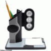 Pen Holder W/ LCD Alarm Clock and Memo Pad Holder,Calendar and Indoor Temperature Display
