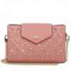 Michael Kors Medium Floral Leather Crossbody Clutch- Rose