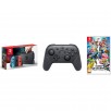 Nintendo Switch Console + Switch Pro Wireless Controller + Super Smash Bros. Ultimate Bundle