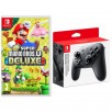 New Super Mario Bros. U Deluxe Nintendo Switch Import Region Free and Pro Controller